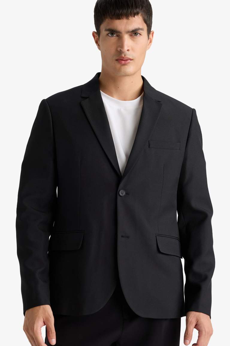 Slim Fit Twill Blazer