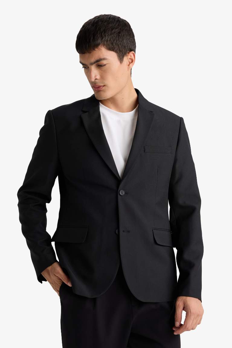 Slim Fit Twill Blazer