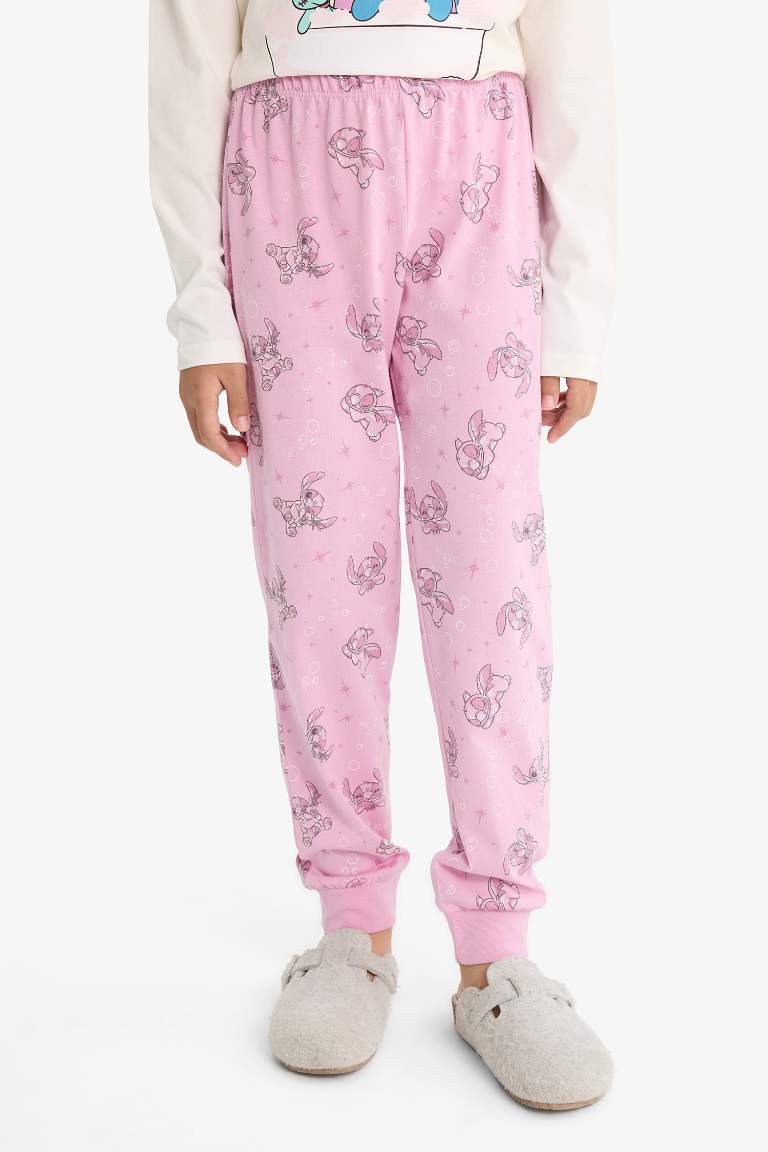 Girl Disney Lilo & Stitch Top Bottoms 2 Piece Pajama Set