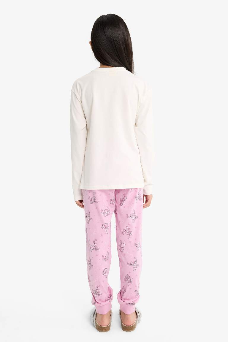 Girl Disney Lilo & Stitch Top Bottoms 2 Piece Pajama Set