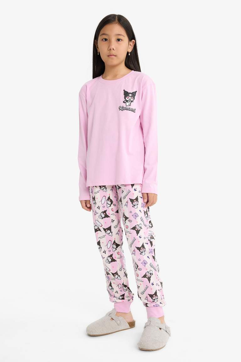 Girl Kuromi Top Bottoms 2 Piece Pajama Set