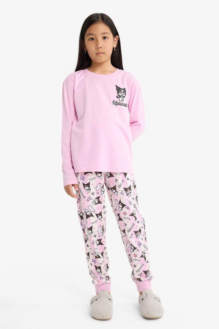 Girl Kuromi Top Bottoms 2 Piece Pajama Set