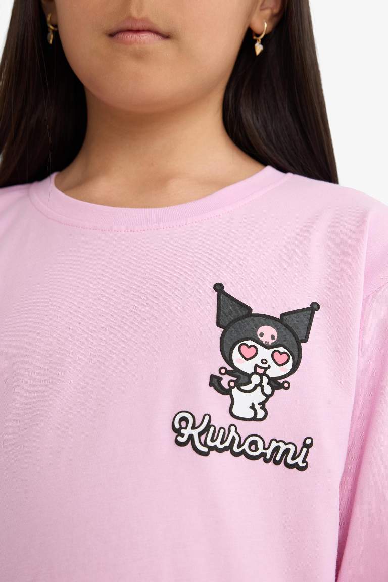 Girl Kuromi Top Bottoms 2 Piece Pajama Set