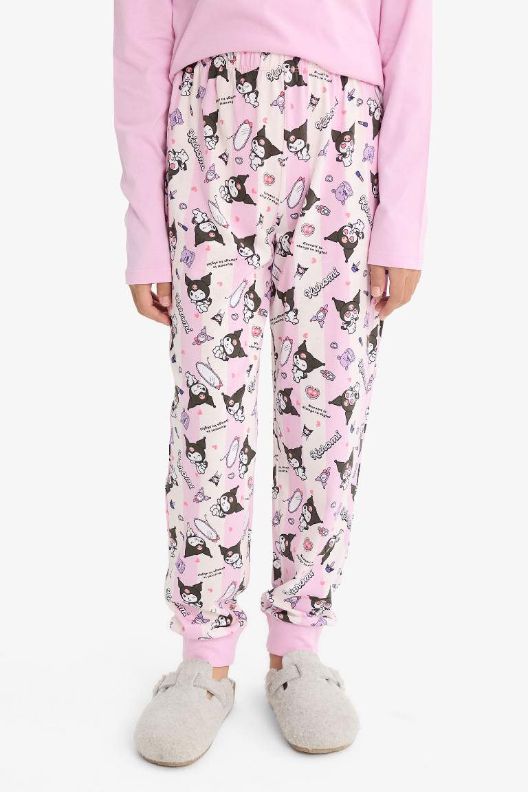 Girl Kuromi Top Bottoms 2 Piece Pajama Set