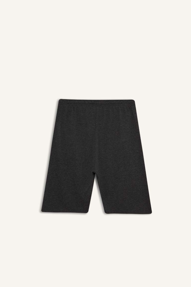 Pijama Takımı Kısa Kollu Üst Beli Bağcıklı Şort