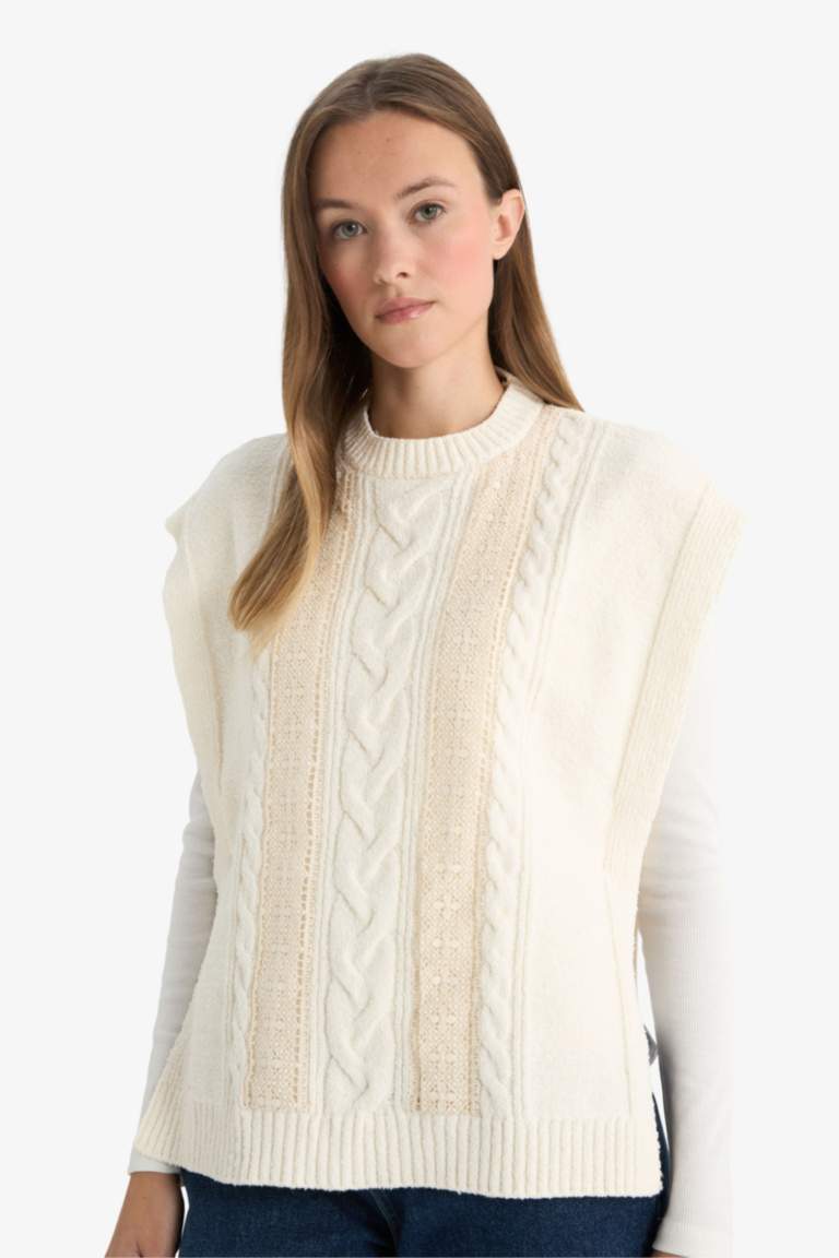 Regular Fit Crew Neck Knitwear Vest