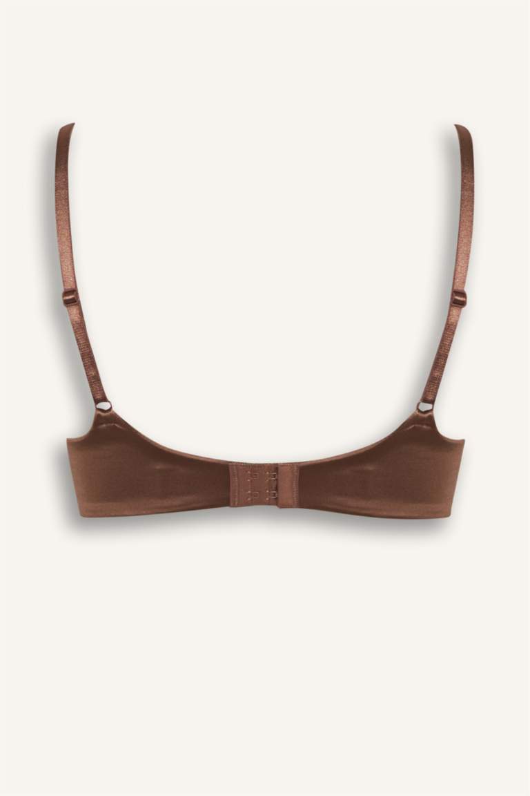 Saten Kaplı Yarım Dolgulu Balensiz Tişört Bra Fall in Love