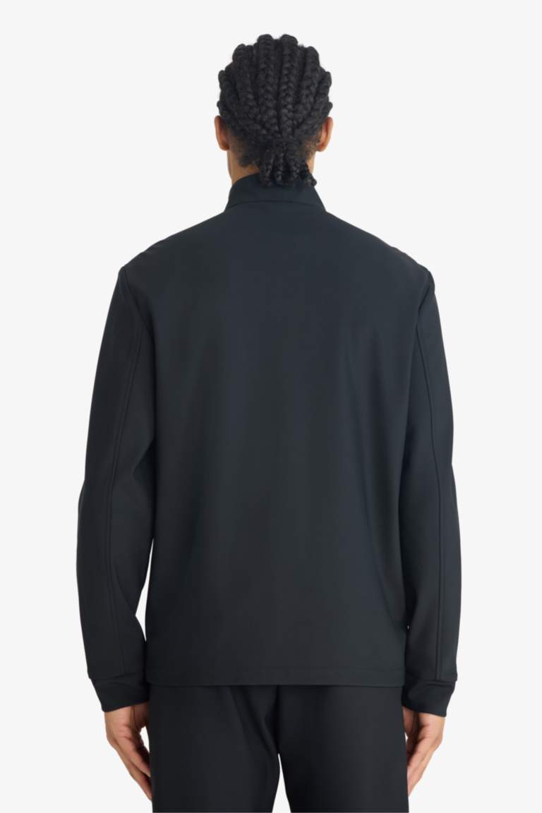 سترة قصة عادية بياقة عالية بجيب فليتو