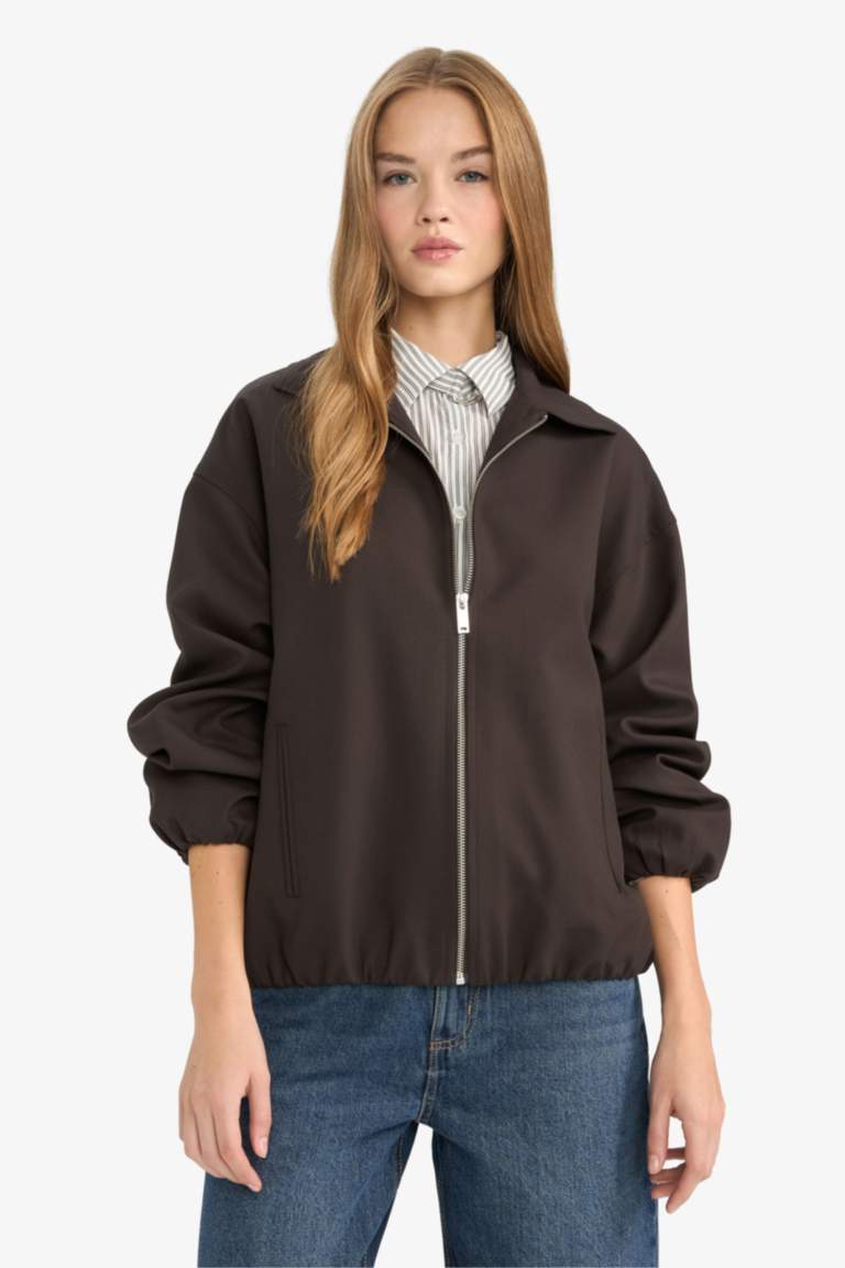 Zipped Taffeta Jacket