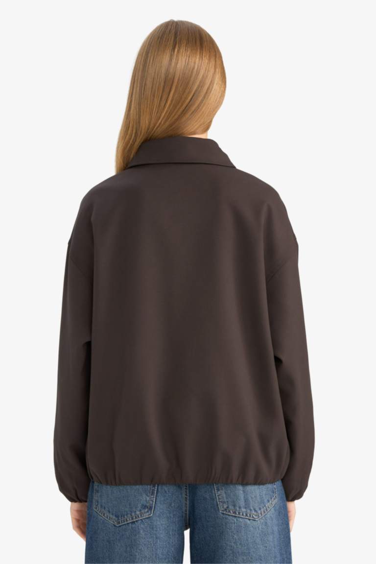 Zipped Taffeta Jacket