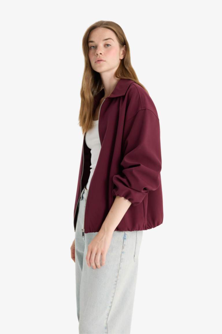 Tafta Fermuarlı Ceket