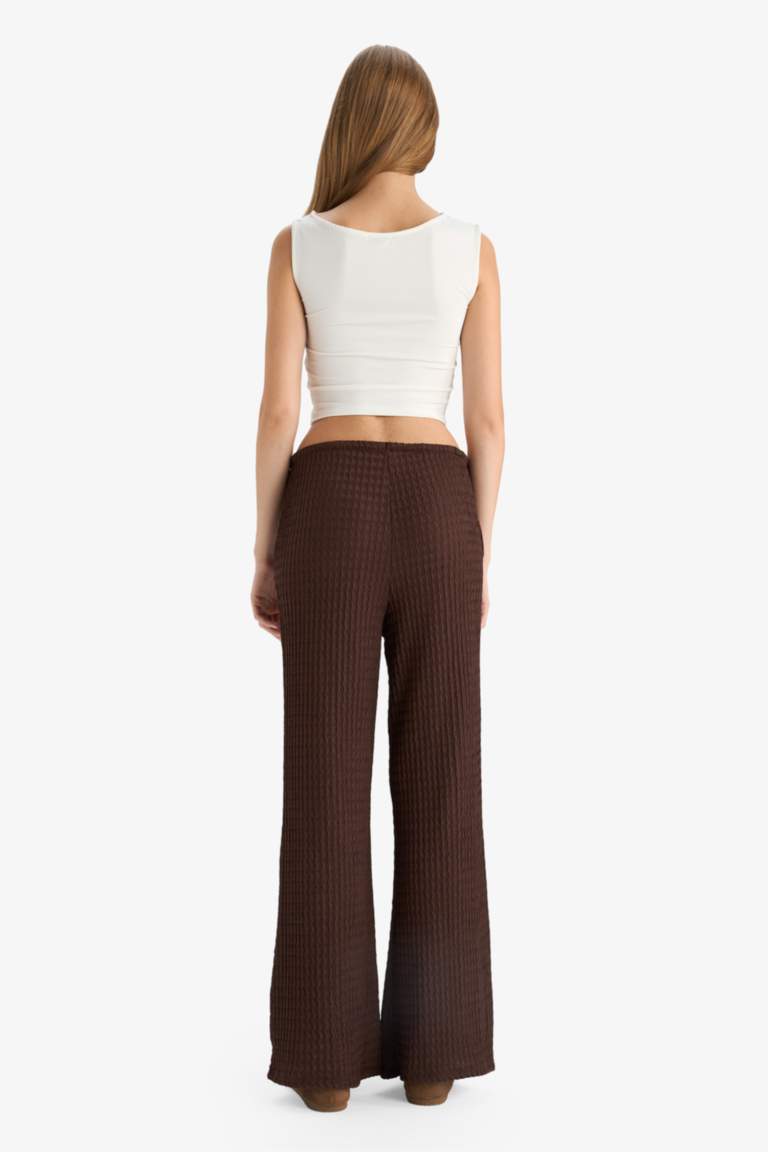 Wide Leg Cepli Normal Bel Standart Boy Bürümcük Pantolon