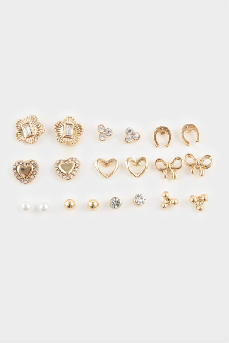 Kadın 10'lu Gold Küpe