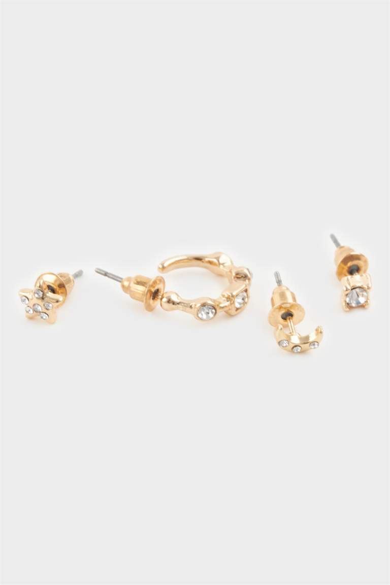 Kadın 8'li Gold Küpe