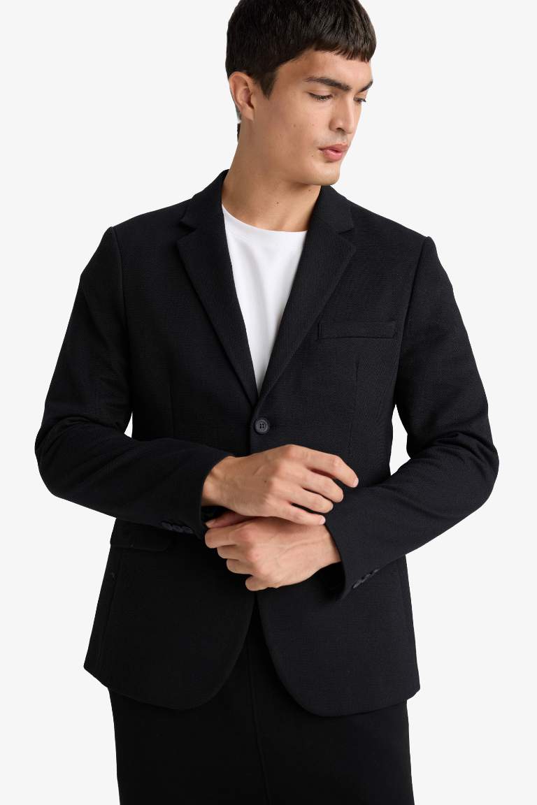 Slim Fit Cotton Blazer