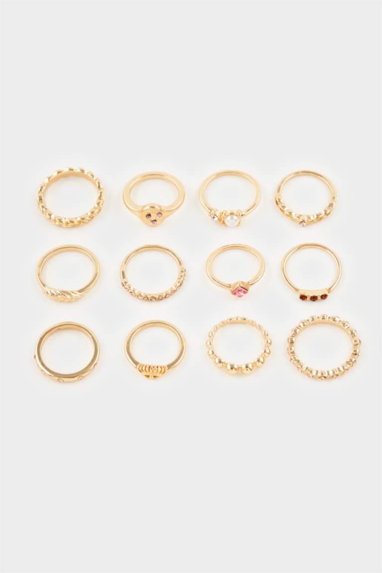 Kadın 12'li Gold Yüzük