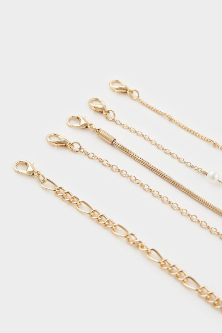 Kadın 5'li Gold Kolye