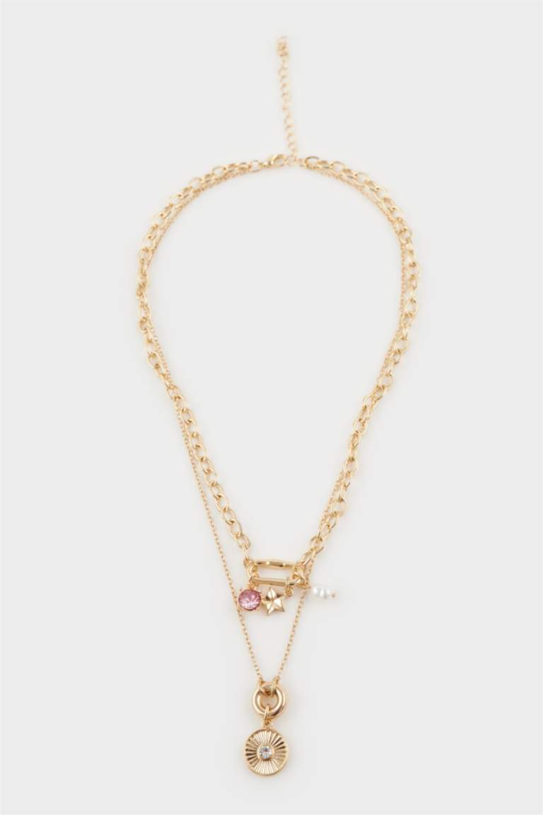 Kadın Gold Charmlı Kolye