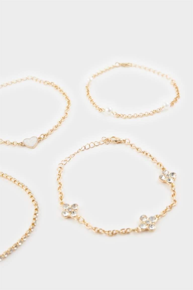 Kadın 5'li Gold  Bileklik