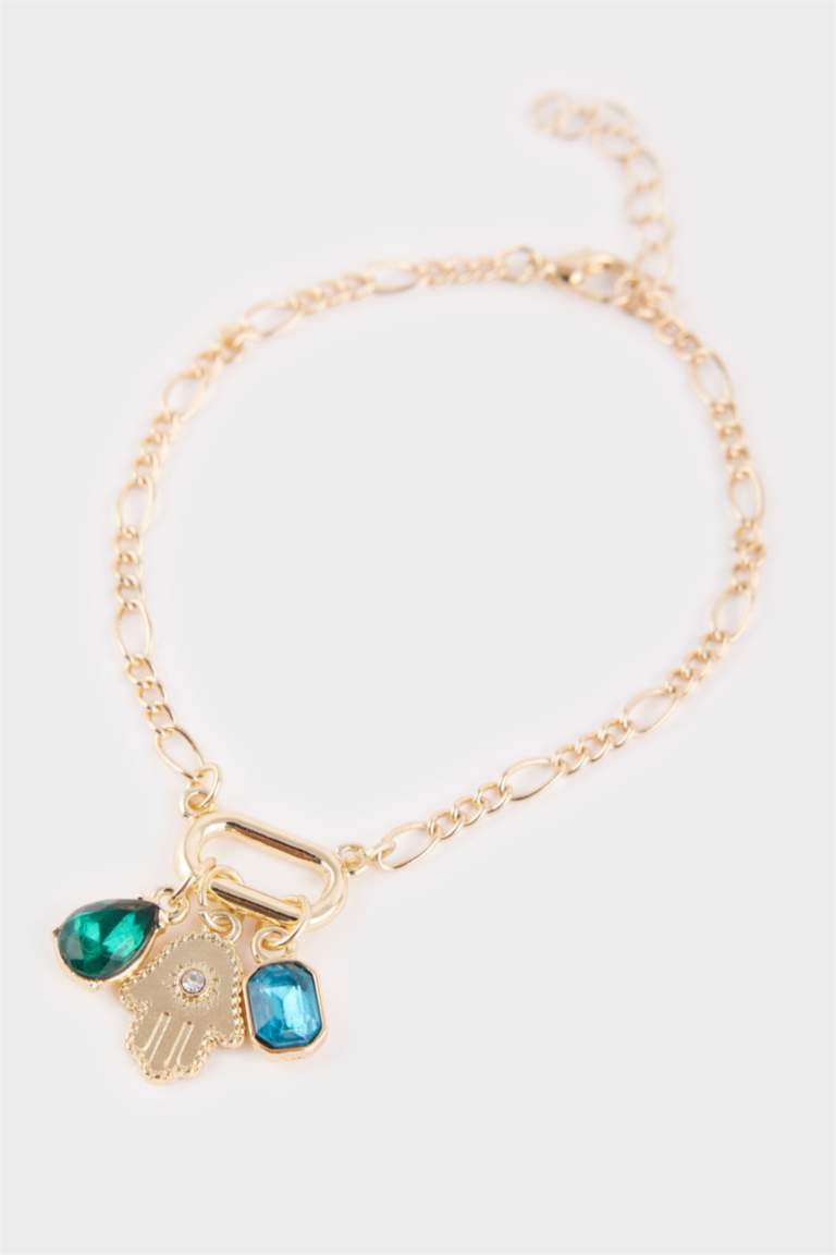 Kadın 2'li Gold Charmlı Bileklik