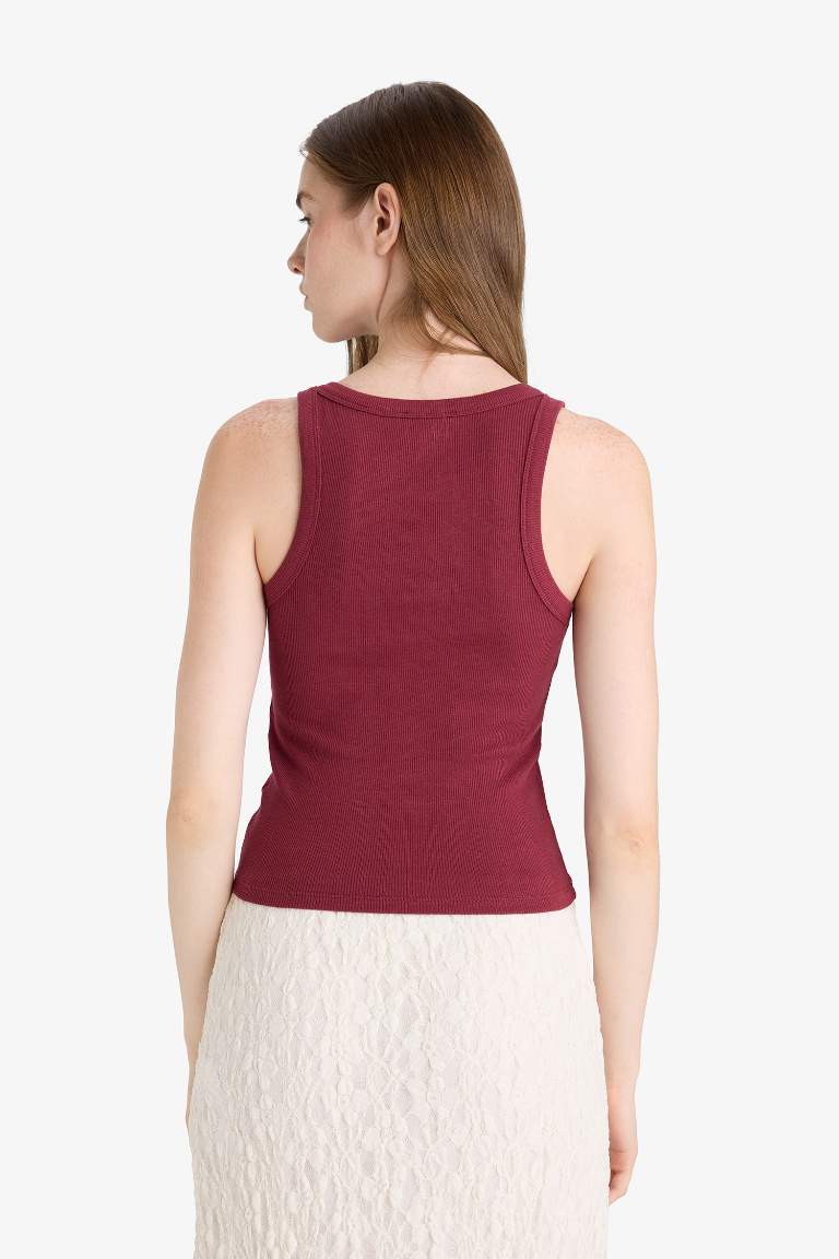 Fitted U Yaka Fitilli Kaşkorse Atlet