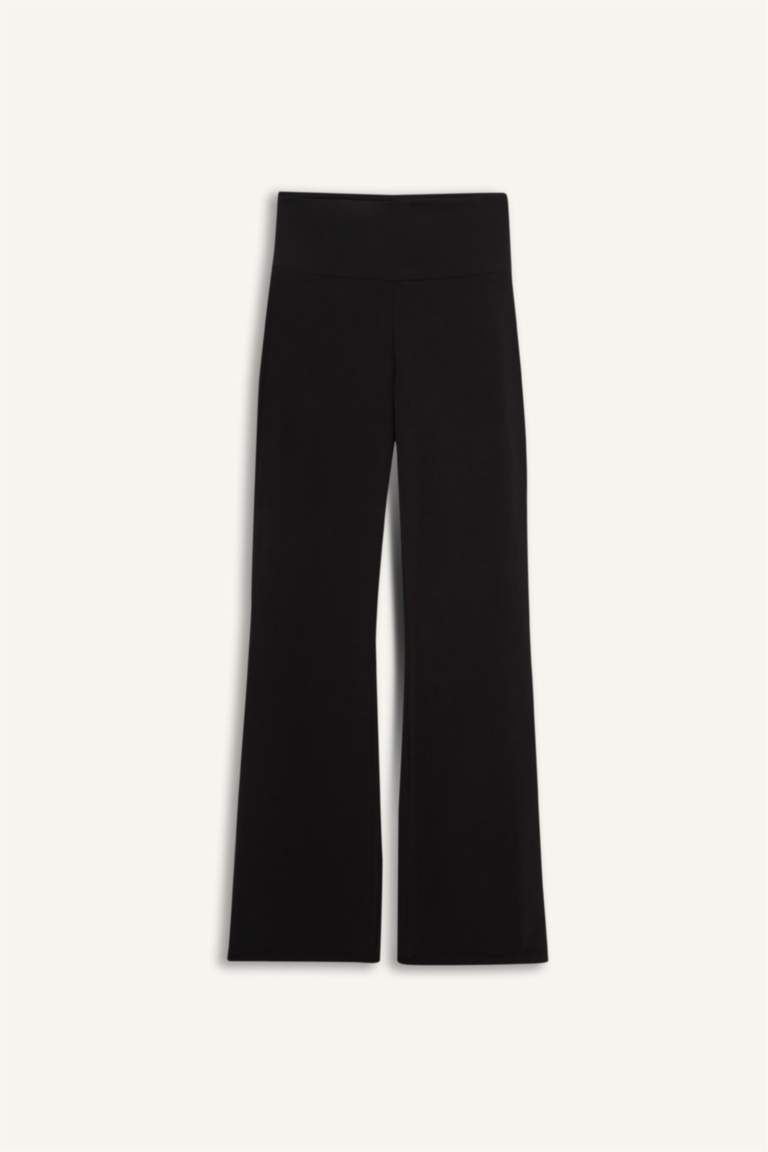 بنطلون نسيج مشروط برجل واسع