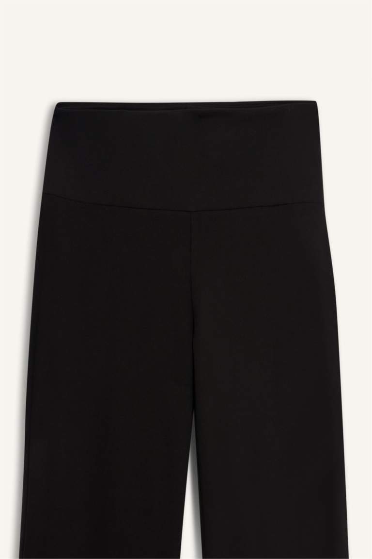 بنطلون نسيج مشروط برجل واسع