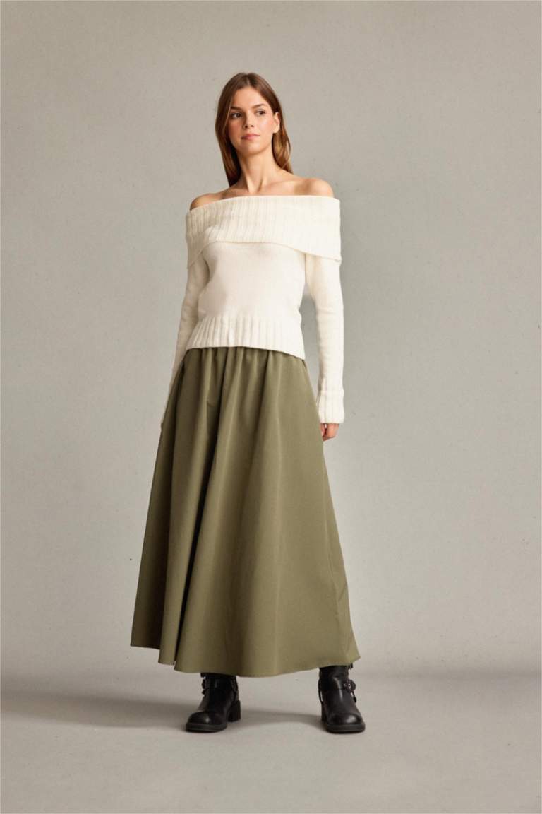 Beli Lastikli Cepli Maxi Etek