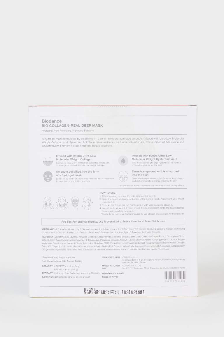 Biodance Bio Collagen Real Deep Mask Set – Derin Kolajen Onarıcı & Nemlendirici Maske 34gr