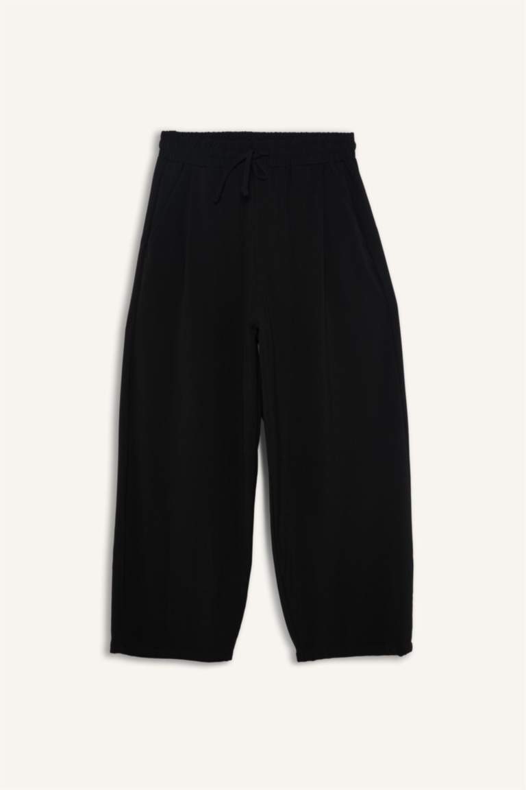 Barrel Fit Wide Straight Leg Trousers