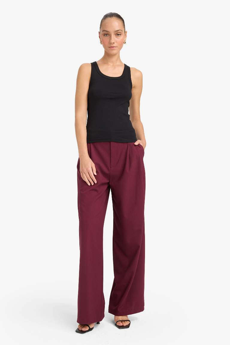 Wide Leg Double Pocket Trousers