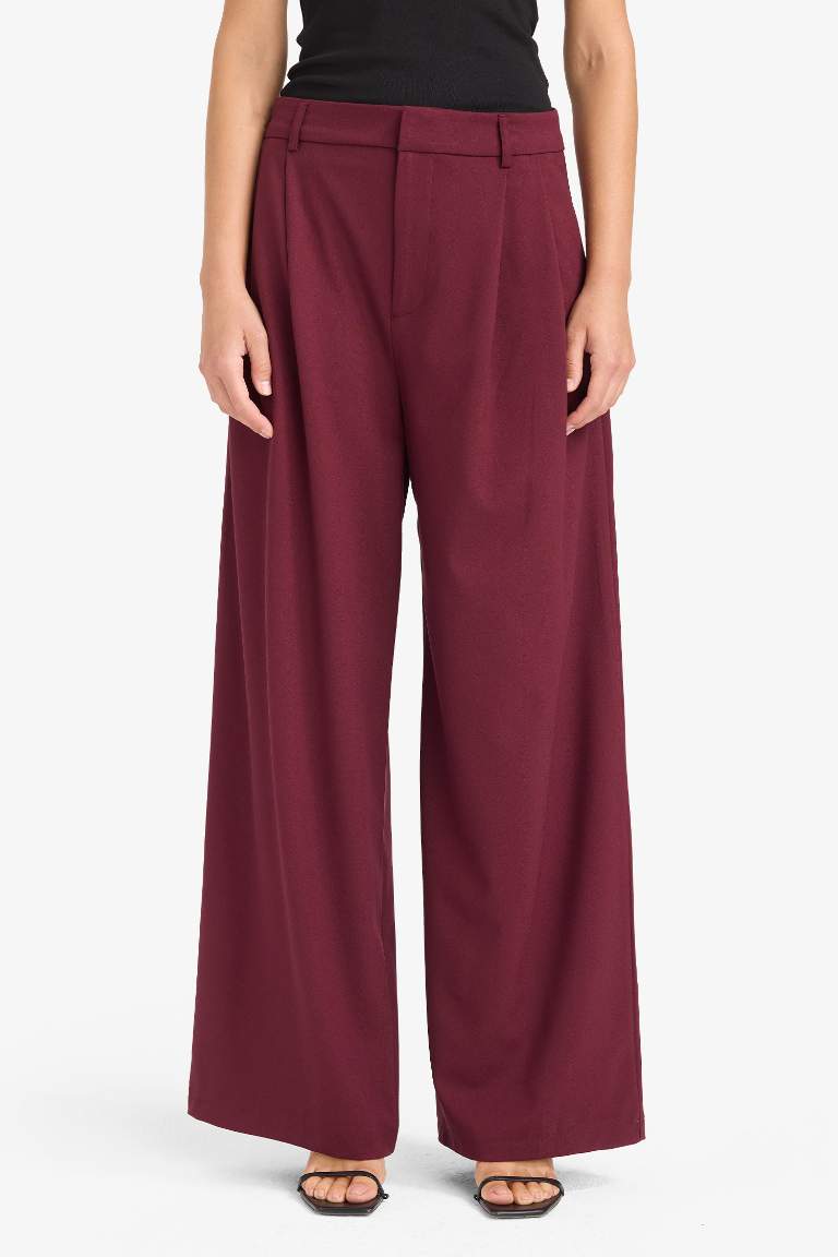 Wide Leg Double Pocket Trousers