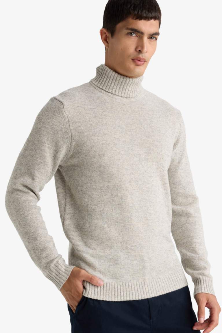 Standard Fit Turtleneck Knitwear Pullover