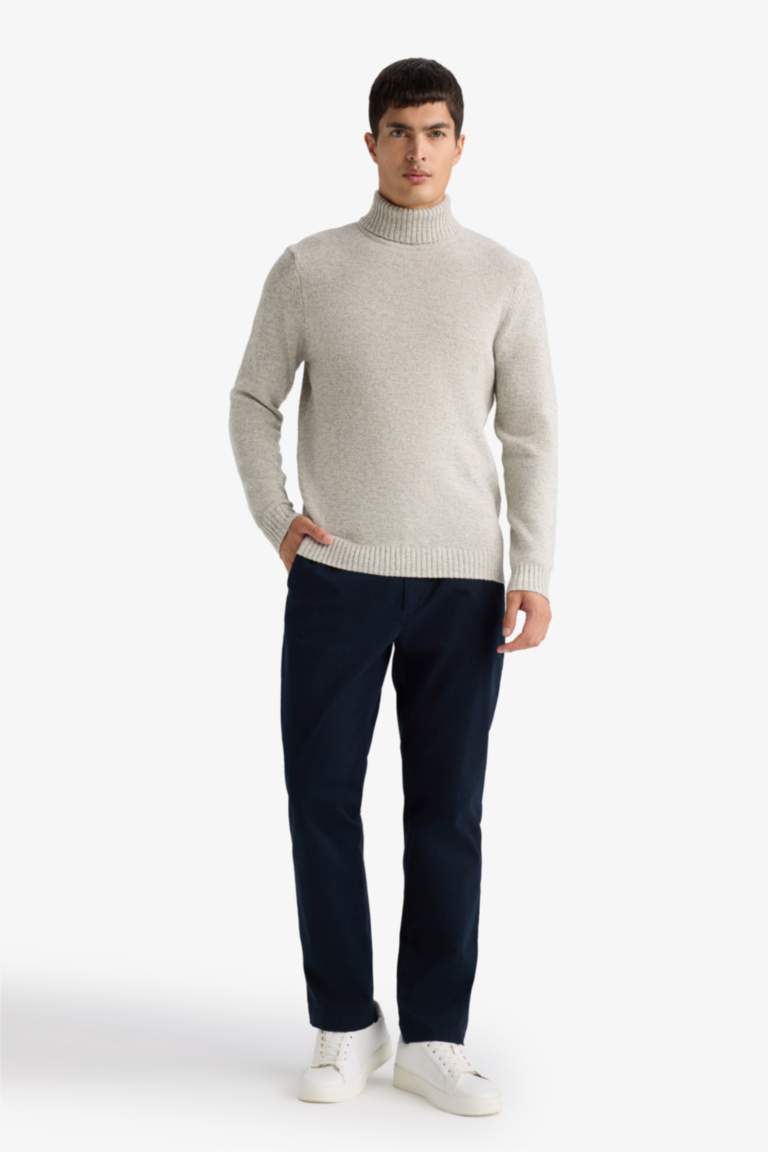 Standard Fit Turtleneck Knitwear Pullover
