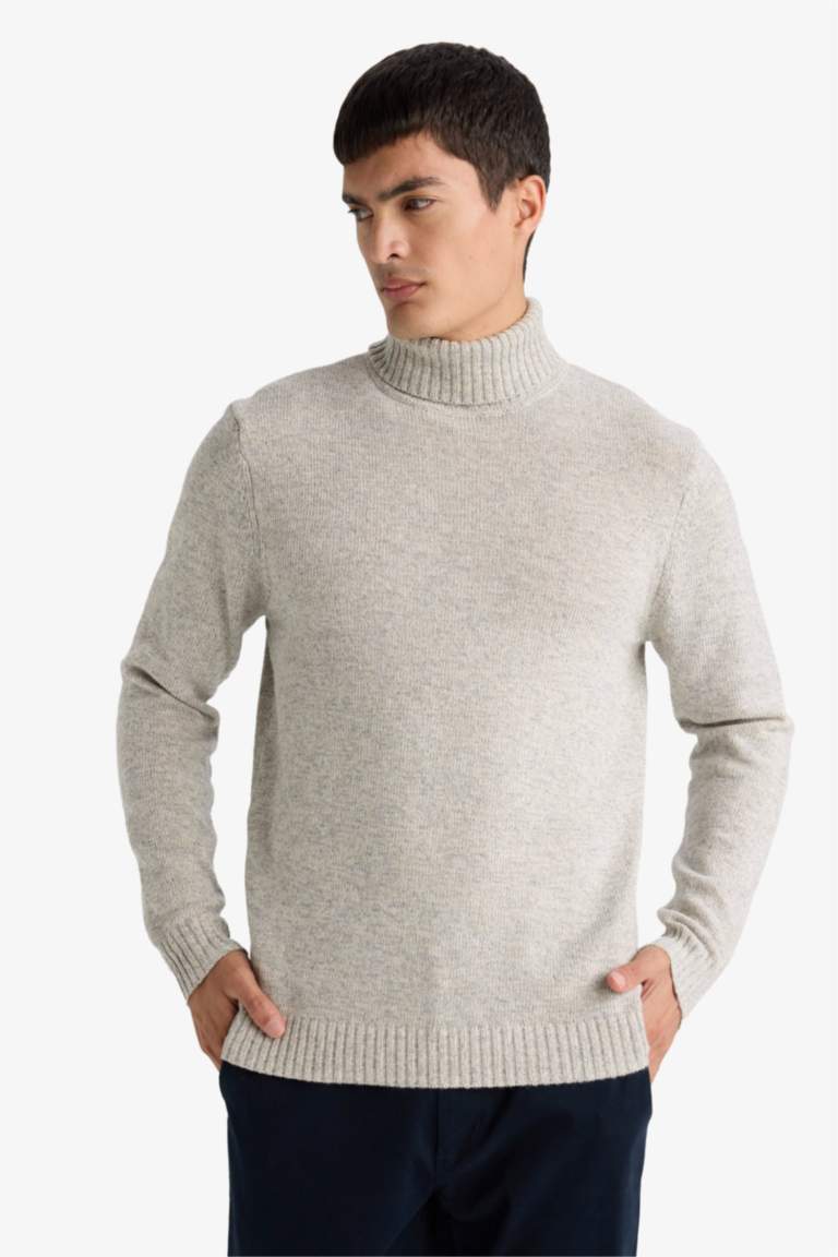 Standard Fit Turtleneck Knitwear Pullover