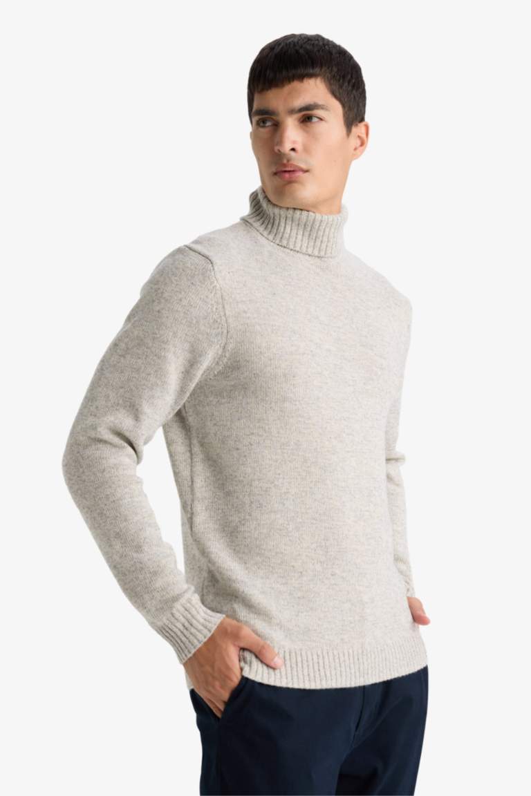 Standard Fit Turtleneck Knitwear Pullover