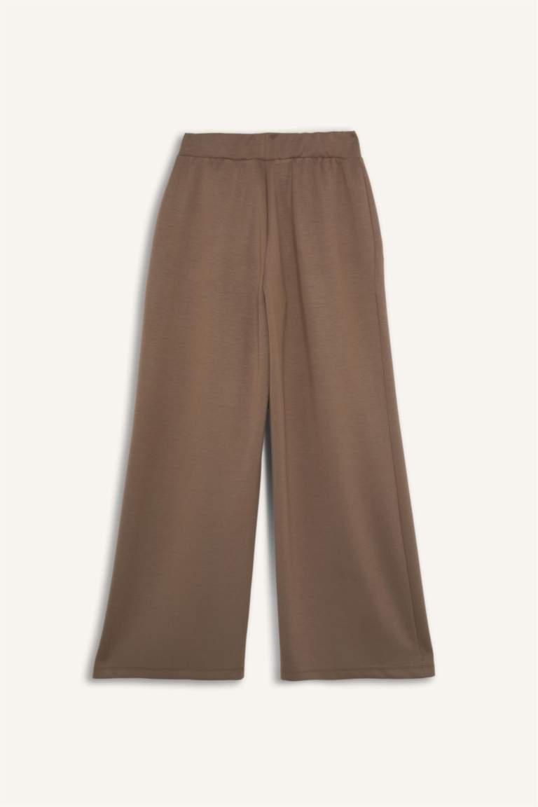 بنطرون مودال نسيج مشروط وايد ليج من DeFactoFit