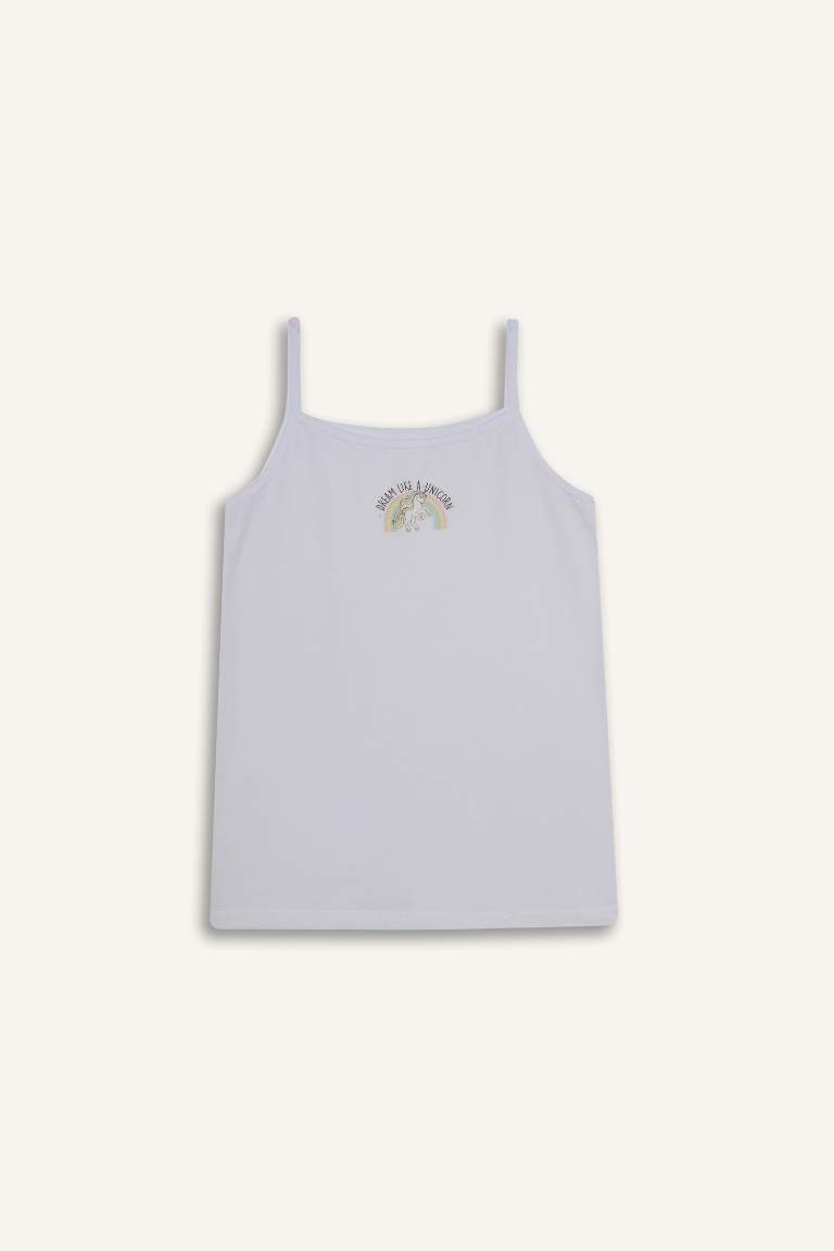 Girl Patterned 2 Piece Undershirt Tank Top