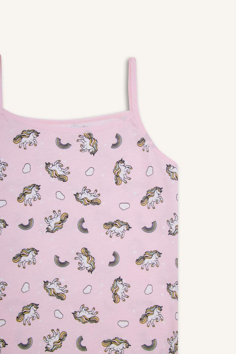 Girl Patterned 2 Piece Undershirt Tank Top
