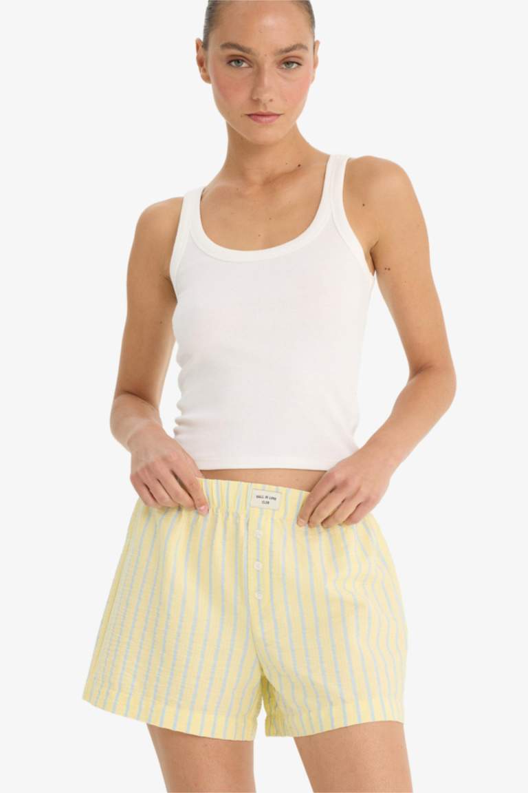 Fall in Love Regular Fit Woven Pajama Shorts