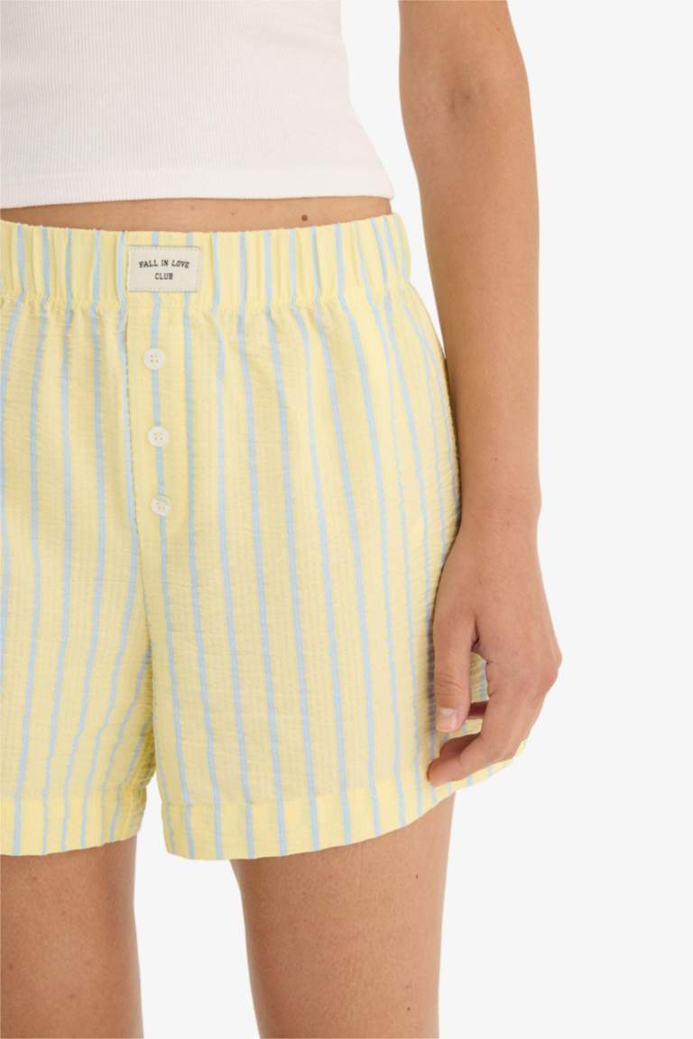 Fall in Love Regular Fit Woven Pajama Shorts