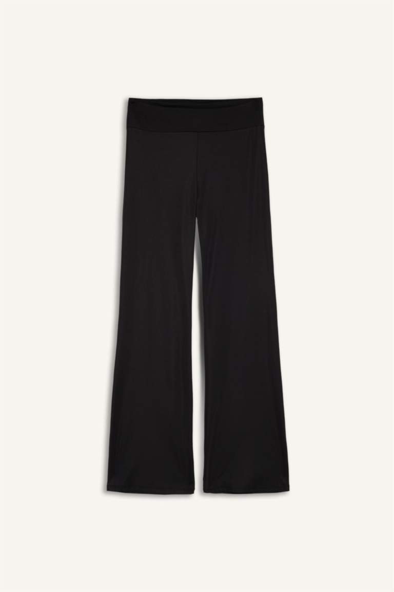 Pantalon évasé à taille élastique