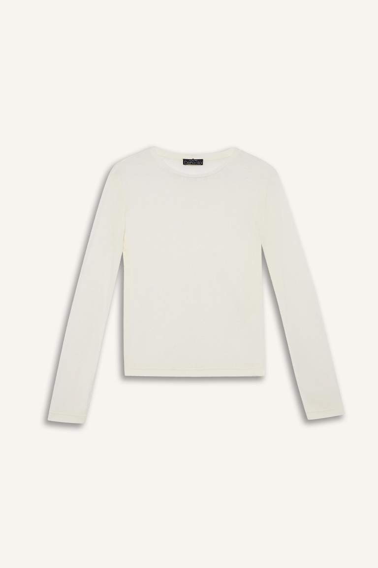Slim Fit Crew Neck Long Sleeve T-Shirt