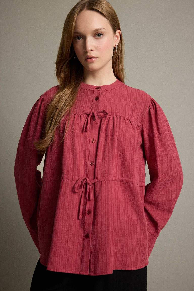 Regular Fit Crew Neck Long Sleeve Tunic