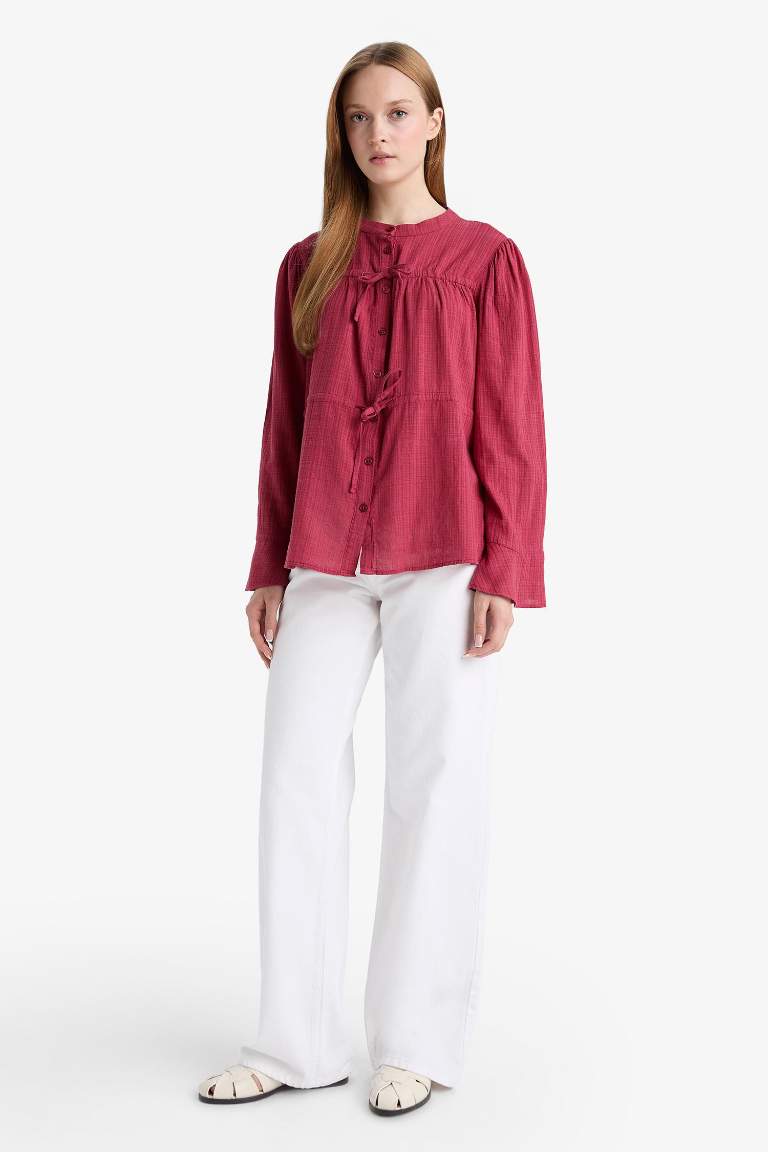 Regular Fit Crew Neck Long Sleeve Tunic