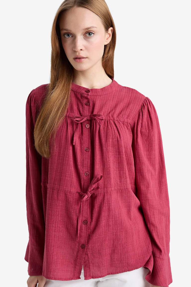 Regular Fit Crew Neck Long Sleeve Tunic