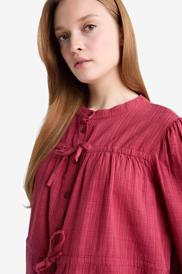 Regular Fit Crew Neck Long Sleeve Tunic