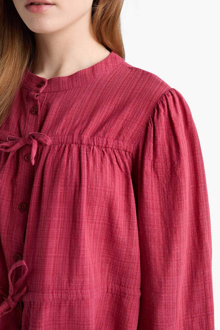 Regular Fit Crew Neck Long Sleeve Tunic