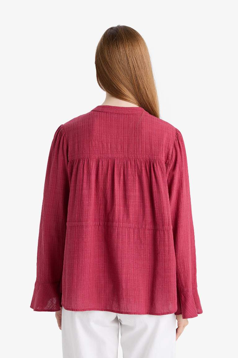 Regular Fit Crew Neck Long Sleeve Tunic
