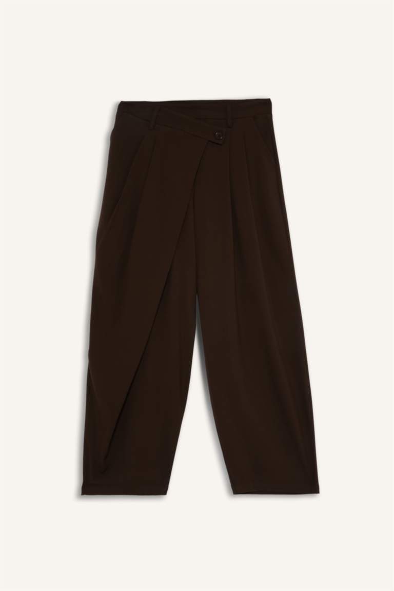Baggy Fit Fermuarlı Normal Bel Standart Boy Pantolon